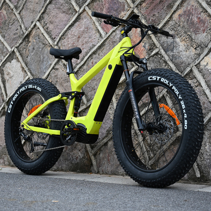 Bicicleta elétrica de fibra de carbono 1000W/1200W Mid Drive Motor Bike Truckrun Fat Tire Bike